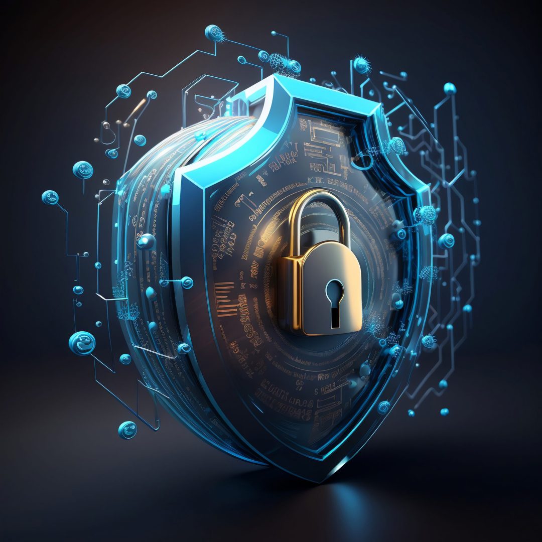 3d internet secuirty badge 3d render of an internet security badge